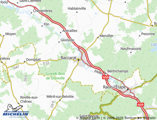 MICHELIN Baccarat map - ViaMichelin