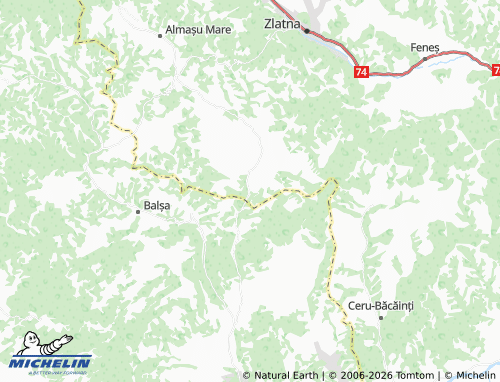 MICHELIN Cheile Cibului map - ViaMichelin