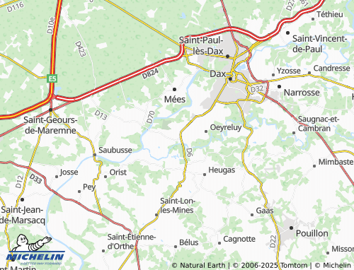 MICHELIN Tercis-les-Bains map - ViaMichelin