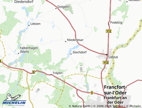 MICHELIN-Landkarte Zeschdorf - ViaMichelin