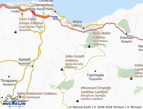 MICHELIN Avdou map - ViaMichelin