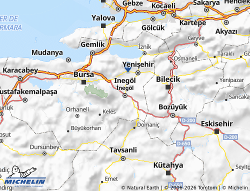 MICHELIN İnegöl map - ViaMichelin