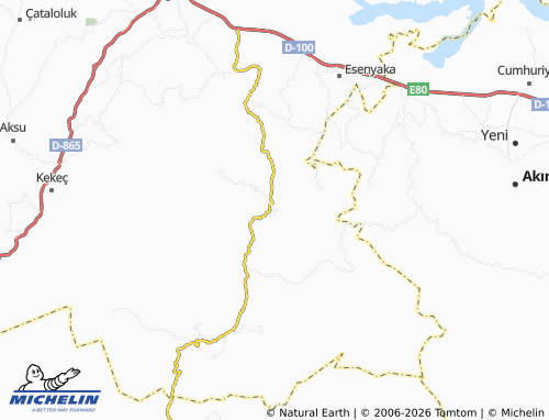 Mappa MICHELIN Akşar - ViaMichelin