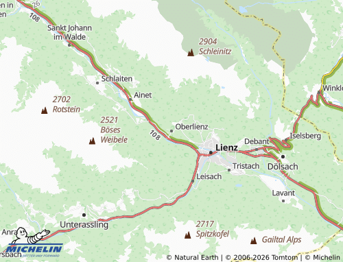 MICHELIN Oberlienz map - ViaMichelin