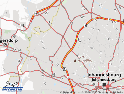 MICHELIN Weltevredenpark Extension 83 map - ViaMichelin