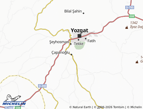 MICHELIN Çapanoğlu map - ViaMichelin