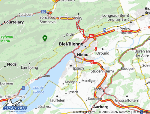 MICHELIN Nidau map - ViaMichelin