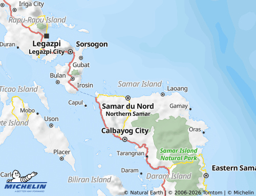 MICHELIN Northern Samar map - ViaMichelin