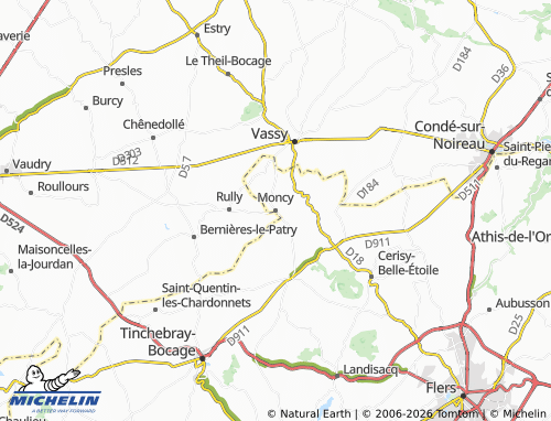 MICHELIN Moncy map - ViaMichelin