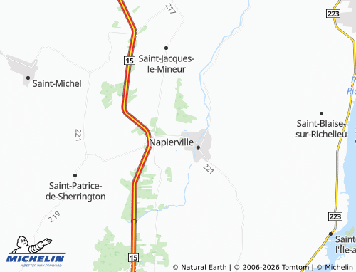 Carte MICHELIN Saint-Cyprien-de-Napierville - ViaMichelin