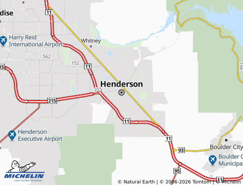Carte MICHELIN Henderson - ViaMichelin