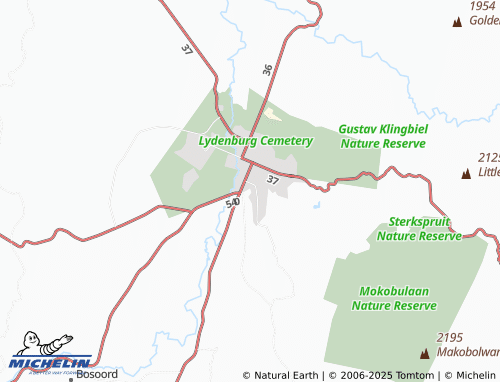 Carte MICHELIN Lydenburg Extension 40 - ViaMichelin