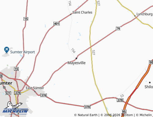Carte MICHELIN Mayesville - ViaMichelin