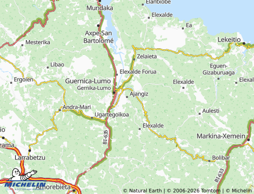 Carte MICHELIN Ajangiz - ViaMichelin