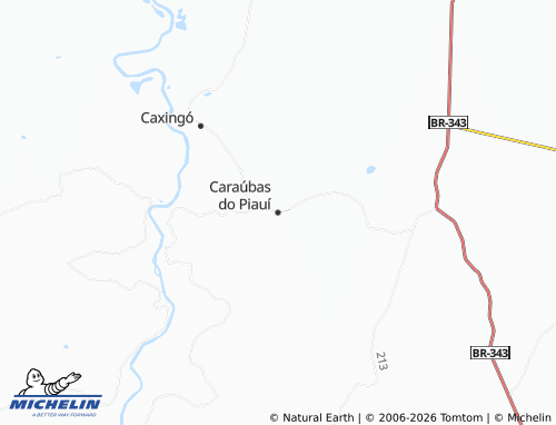 Mapa MICHELIN Caraúbas do Piauí - ViaMichelin