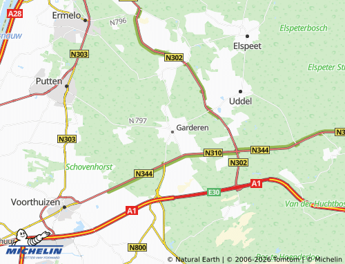 Mapa MICHELIN Garderen - ViaMichelin