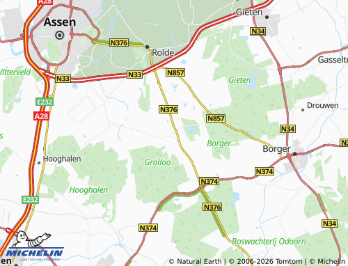 Carte MICHELIN Grolloo - ViaMichelin