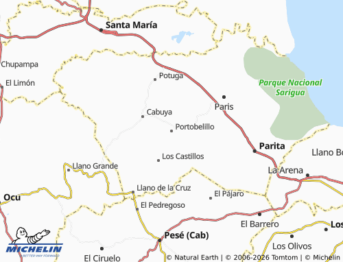 MICHELIN Portobelillo map - ViaMichelin