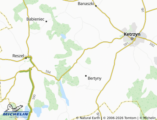 MICHELIN Pieckowo map - ViaMichelin