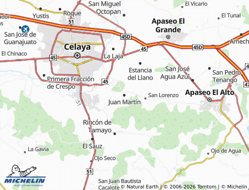 Mappa MICHELIN Juan Martín - ViaMichelin