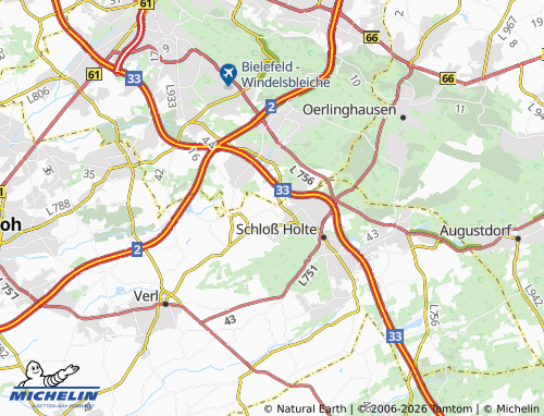 MICHELIN Sende map - ViaMichelin
