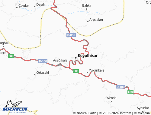 MICHELIN Camiikebir map - ViaMichelin