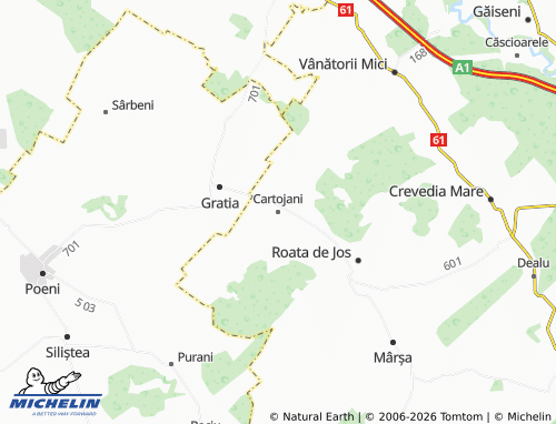 MICHELIN Cartojani map - ViaMichelin