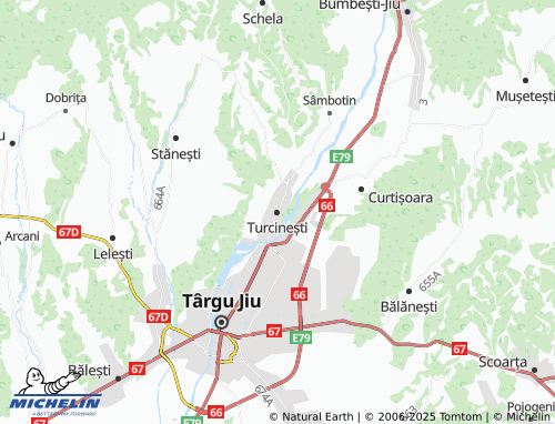 MICHELIN Turcinești map - ViaMichelin