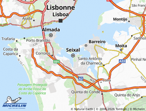Mapa MICHELIN Seixal - ViaMichelin