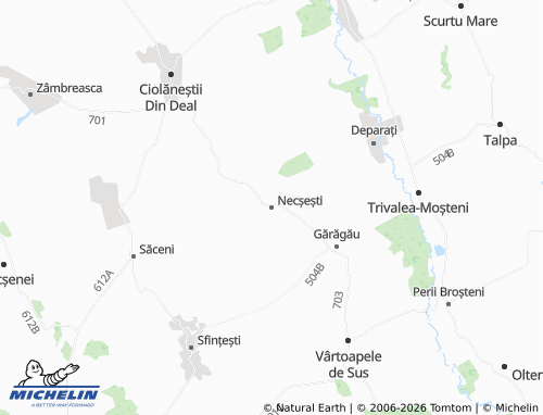 MICHELIN Necșești map - ViaMichelin