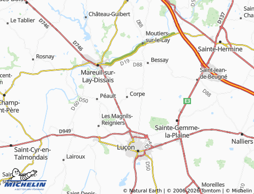 MICHELIN Corpe map - ViaMichelin