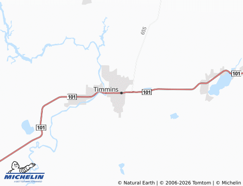 MICHELIN-Landkarte Timmins - ViaMichelin