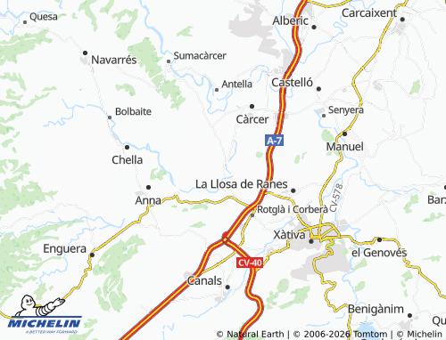 Carte MICHELIN Sellent - ViaMichelin