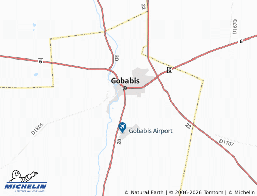 MICHELIN-Landkarte Gobabis Extension 6 - ViaMichelin
