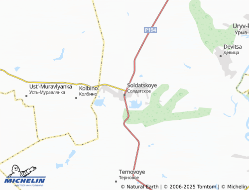 MICHELIN-Landkarte Soldatskoye - ViaMichelin