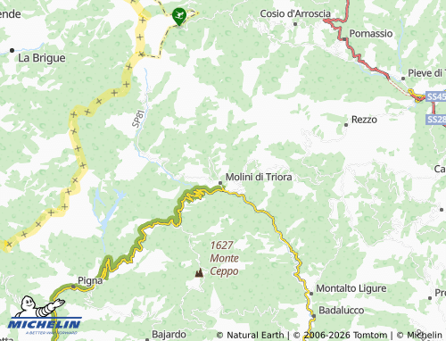 MICHELIN Corte map - ViaMichelin