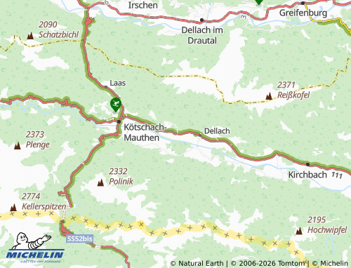 MICHELIN Sankt Daniel map - ViaMichelin