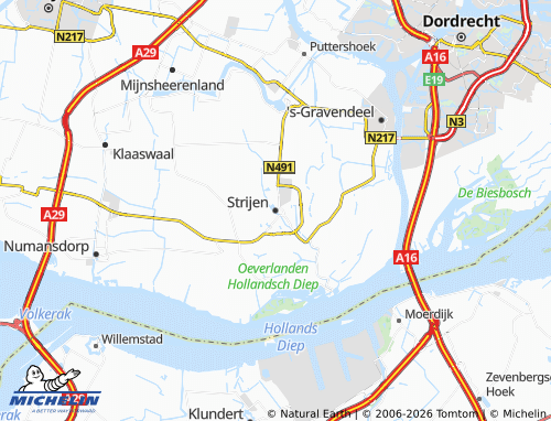 Mapa MICHELIN Strijen - ViaMichelin