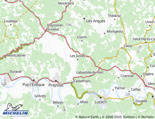 MICHELIN Les Junies map - ViaMichelin