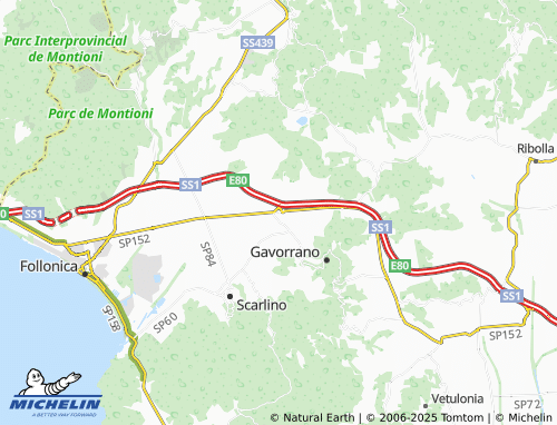 MICHELIN La Merlina-San Giuseppe map - ViaMichelin
