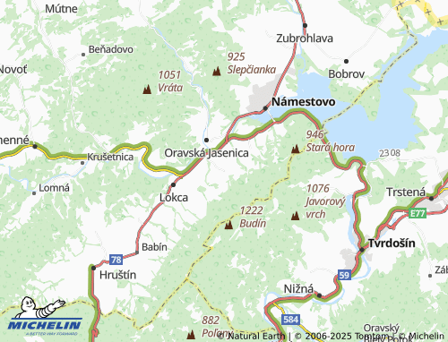 MICHELIN Ťapešovo map - ViaMichelin