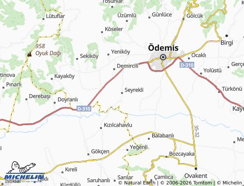 MICHELIN Seyrekli map - ViaMichelin