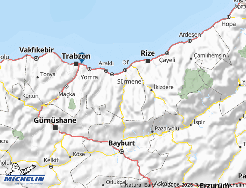 Mappa MICHELIN Çaykara - ViaMichelin