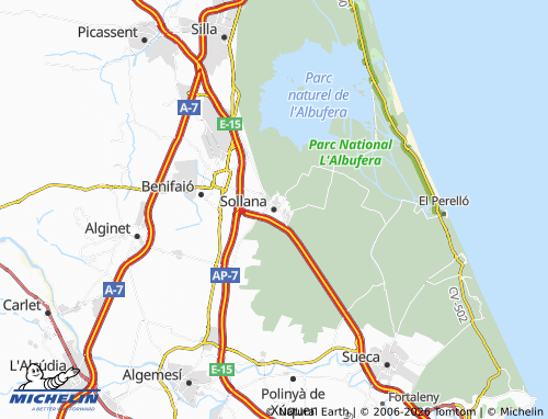 Mappa MICHELIN Sollana - ViaMichelin