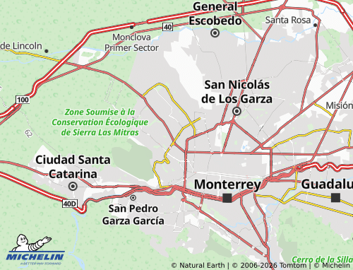 Carte MICHELIN Valle de las Mitras - ViaMichelin