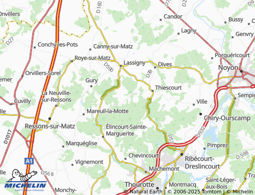 MICHELIN La Plaine map - ViaMichelin