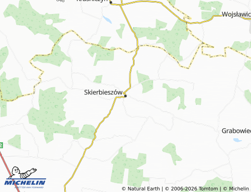 MICHELIN Skierbieszów map - ViaMichelin