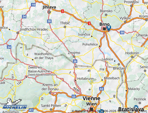 Mappa MICHELIN Znojmo - ViaMichelin
