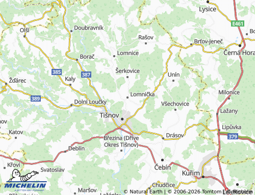 Mappa MICHELIN Lomnička - ViaMichelin