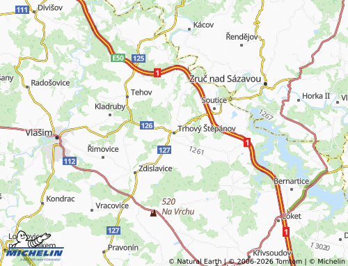 Mappa MICHELIN Trhový Štěpánov - ViaMichelin
